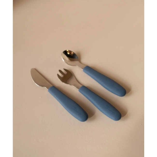 Micasso & Co Majestic Blue Stainless Steel Toddler Cutlery