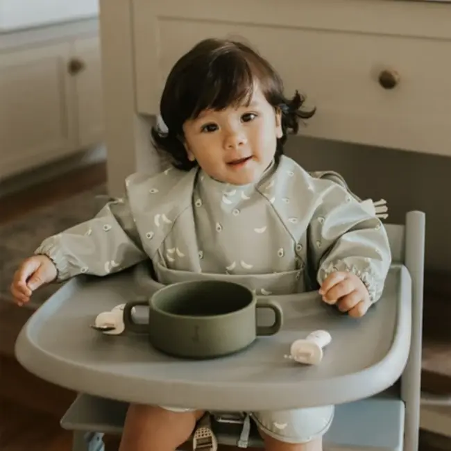 Micasso & Co Avocado Toast Long Sleeved Bib w/ Integrated Pocket