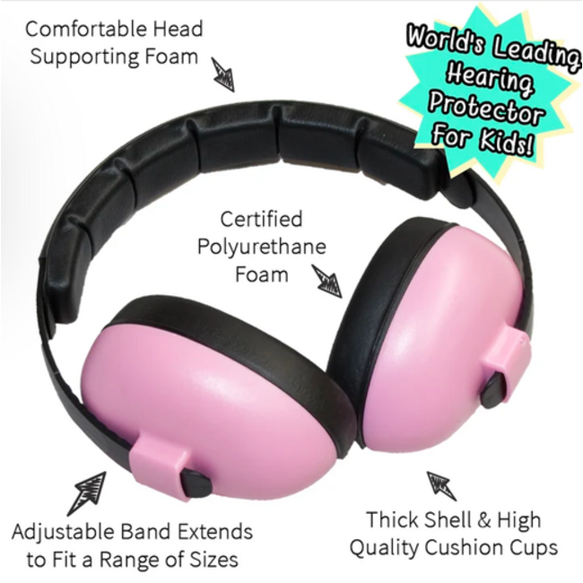 Petal Pink Baby Hearing Protection Earmuffs (2m+)