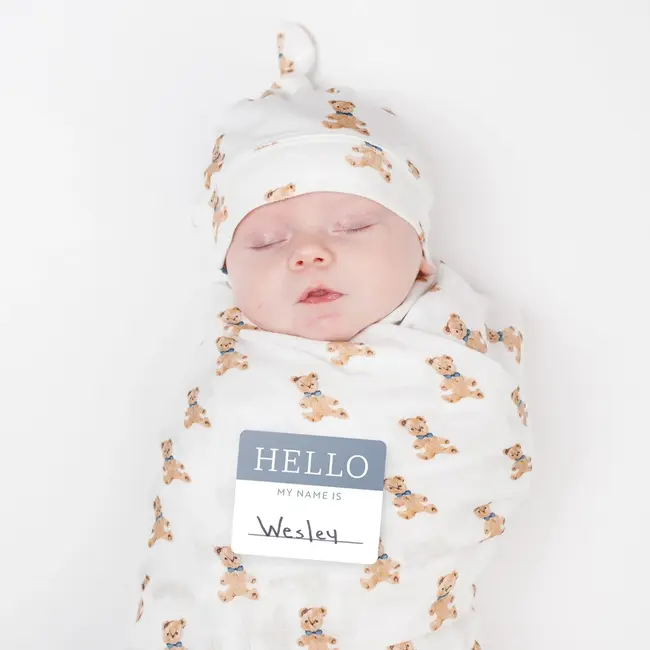 Vintage Bear "Hello World" Welcome Set