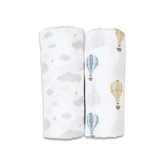 Boho Rainbows/Suns 2PK Cotton Muslin Swaddle