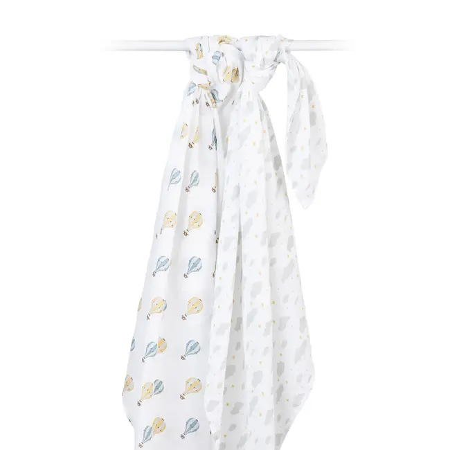 Boho Rainbows/Suns 2PK Cotton Muslin Swaddle