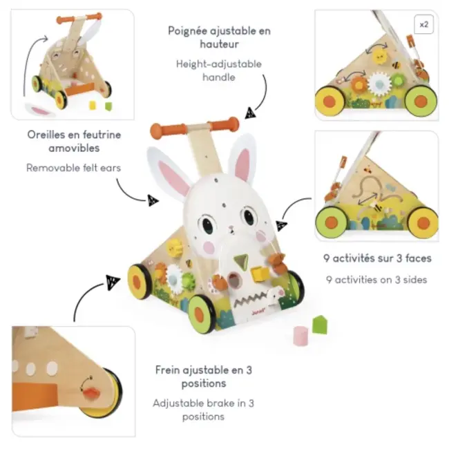 Janod Rabbit Baby Walker