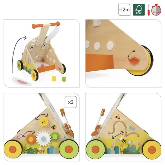 Janod Rabbit Baby Walker