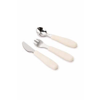 Micasso & Co Cream Stainless Steel Toddler Cutlery
