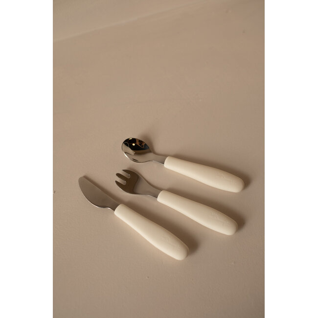 Micasso & Co Cream Stainless Steel Toddler Cutlery