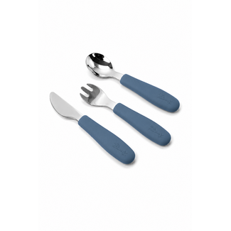 Micasso & Co Majestic Blue Stainless Steel Toddler Cutlery