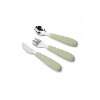 Micasso & Co Soft Green Stainless Steel Toddler Cutlery