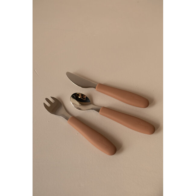 Micasso & Co Caramel Stainless Steel Toddler Cutlery
