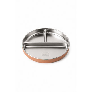 Micasso & Co Caramel Stainless Steel Suction Divided Plate