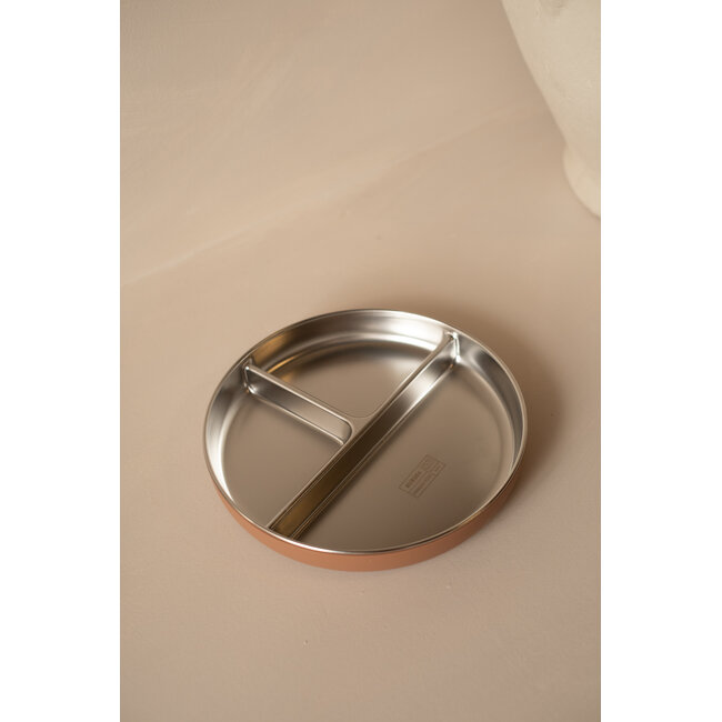 Micasso & Co Caramel Stainless Steel Suction Divided Plate