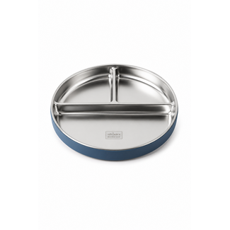 Micasso & Co Majestic Blue Stainless Steel Suction Divided Plate