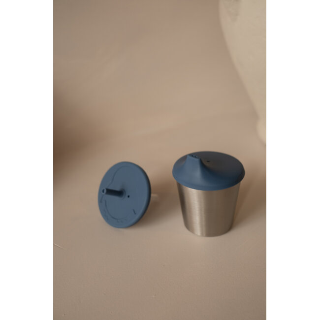 Micasso & Co Majestic Blue 2-in-1 Stainless Steel Cup | Spout + Straw