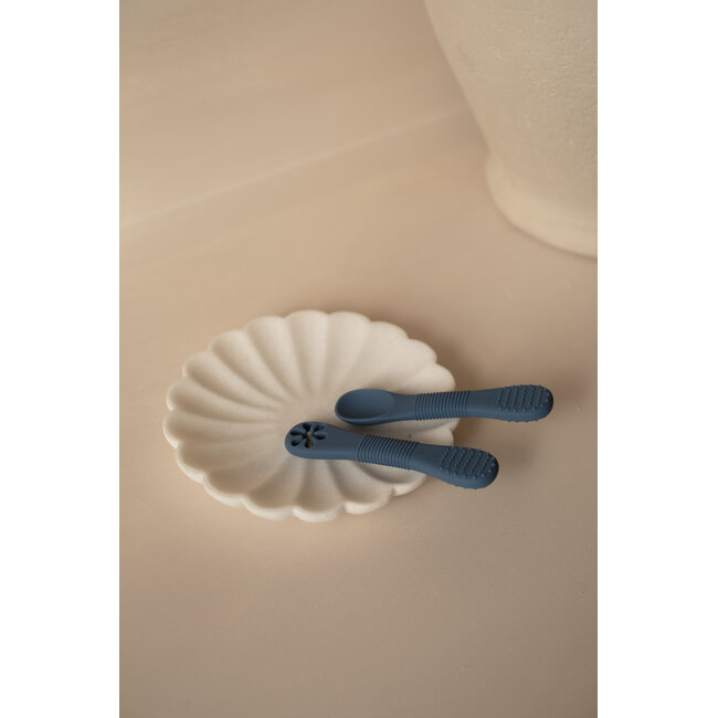 Micasso & Co Majestic Blue Silicone Training Spoons - Duo + Case