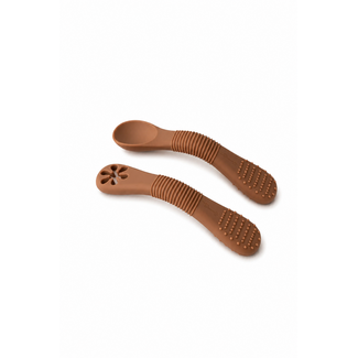 Micasso & Co Caramel Silicone Training Spoons - Duo + Case