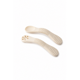 Micasso & Co Cream Silicone Training Spoons - Duo + Case