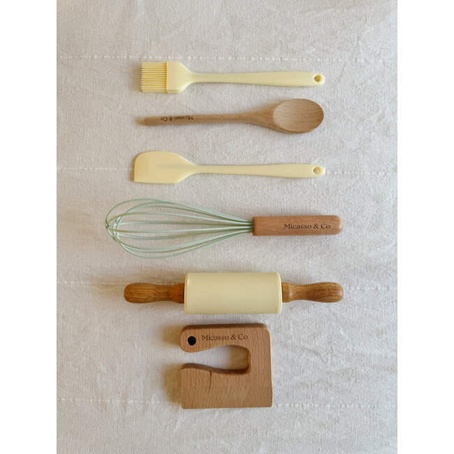 Micasso & Co Lemon Cream 7-in-1 Mini Chef Set