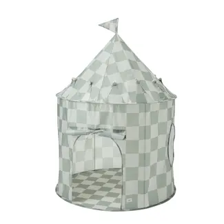 3 Sprouts Checkerboard/Green Recycled Fabric Play Tent Castle