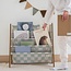 3 Sprouts Checkerboard/Green Recycled Fabric Kids Book Rack