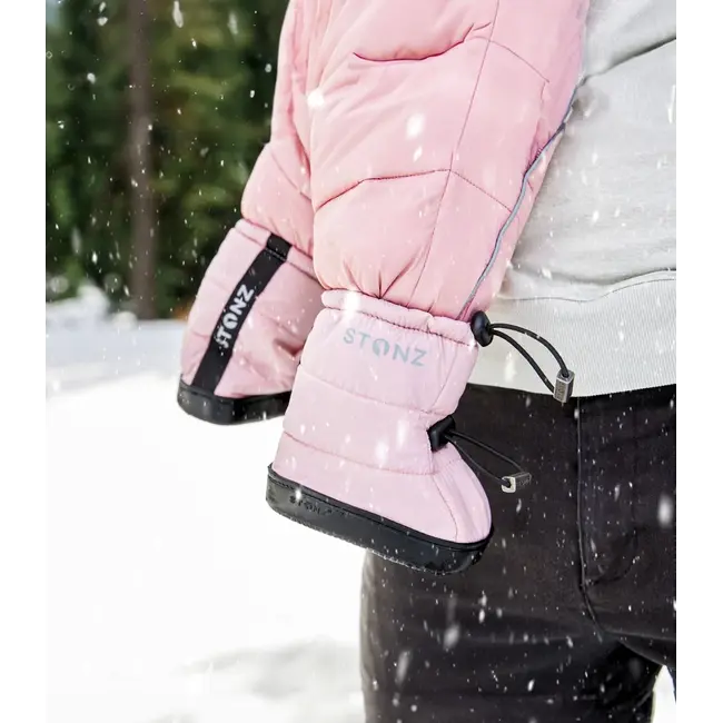 Pink Puffer Booties Toddler