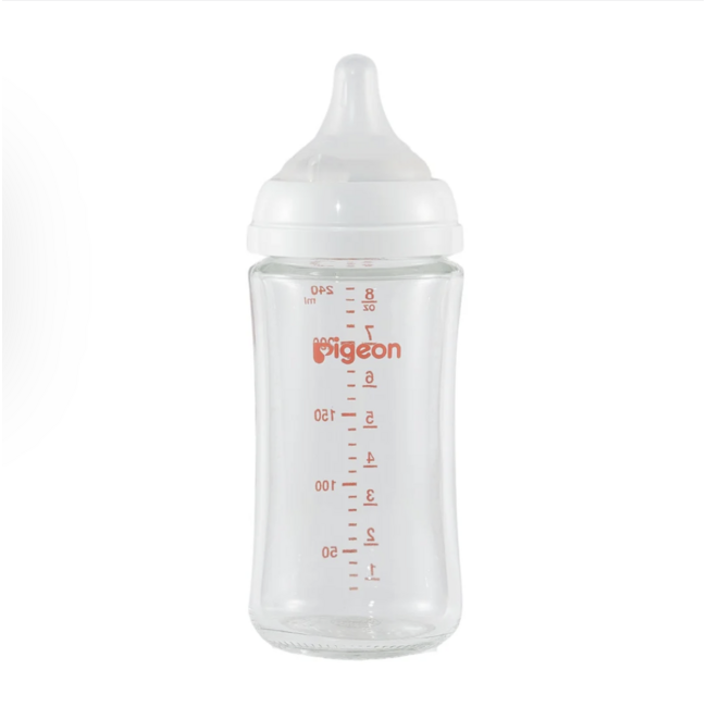 Pigeon 8oz Glass Bottle w/ M Nipple