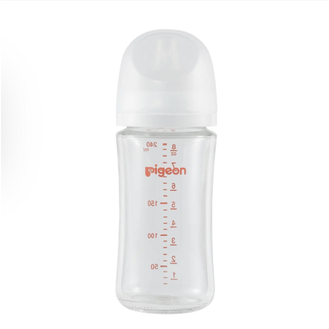 Pigeon 8oz Glass Bottle w/ M Nipple