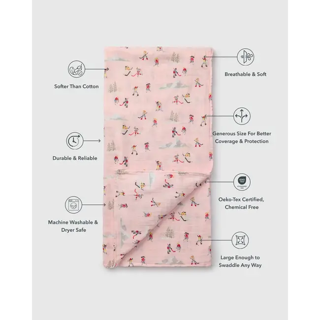 Loulou Lollipop She Shoots, She Scores Muslin Swaddle