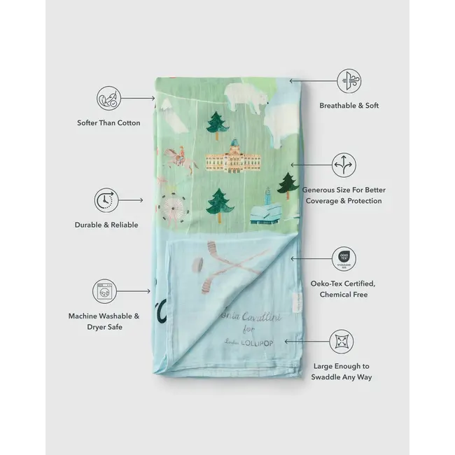 Loulou Lollipop Canada Muslin Swaddle