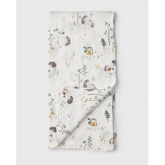 Loulou Lollipop Hedgehogs Muslin Swaddle