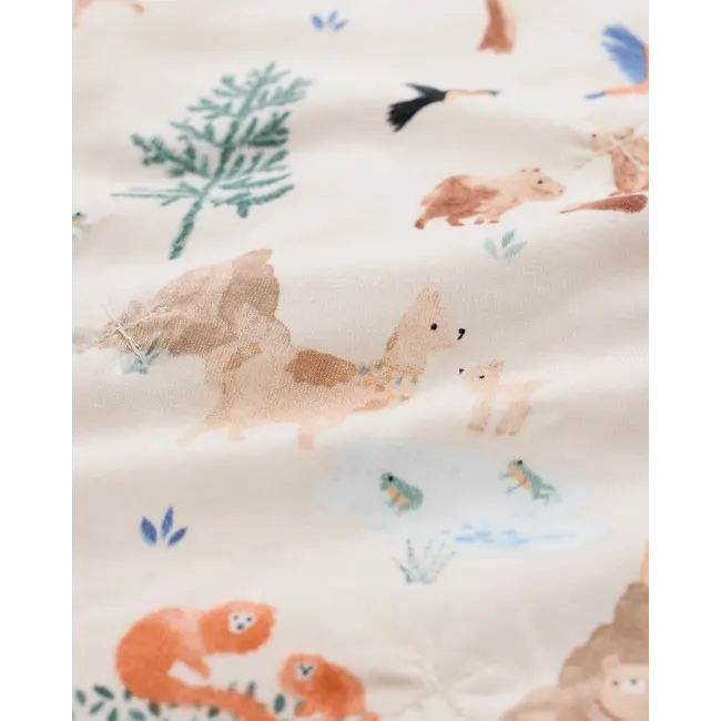 Loulou Lollipop Llama Adventures Muslin Quilt Blanket