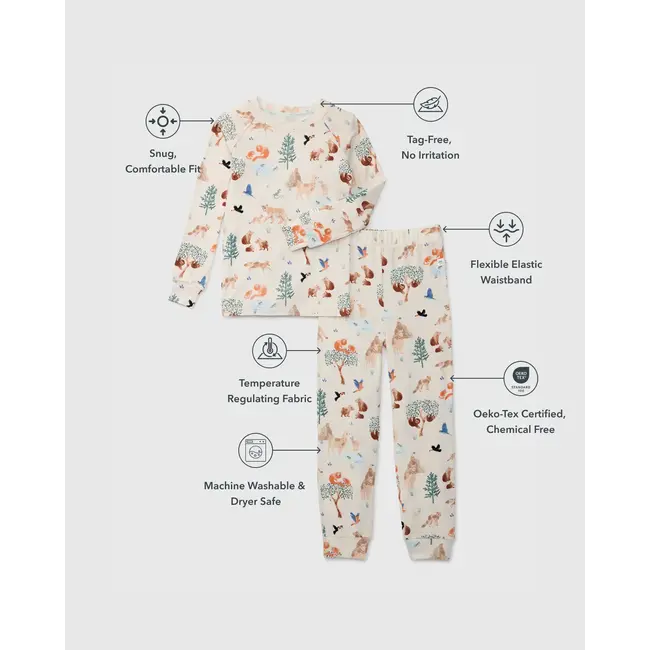 Loulou Lollipop Llama Adventures 2-Piece Pajama Set in TENCEL