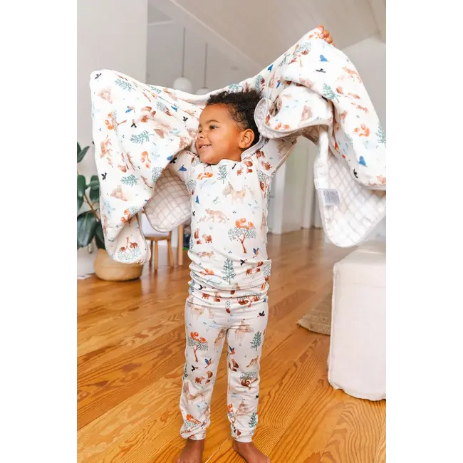 Loulou Lollipop Llama Adventures 2-Piece Pajama Set in TENCEL