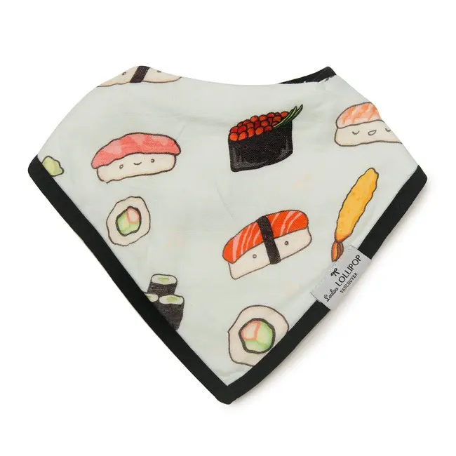 Loulou Lollipop Sushi/Taco Bandana Bib Set, 2pk