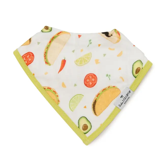 Loulou Lollipop Sushi/Taco Bandana Bib Set, 2pk
