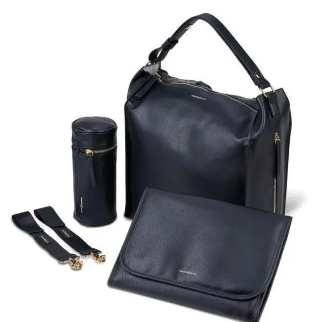 Black Lucia Backpack Diaper Bag