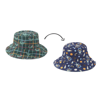 FlapJackKids Space/Alligator Reversible UPF50 Sun Hat
