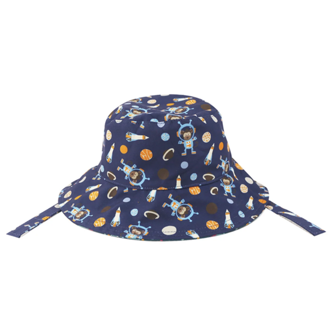 FlapJackKids Space/Alligator Reversible UPF50 Sun Hat