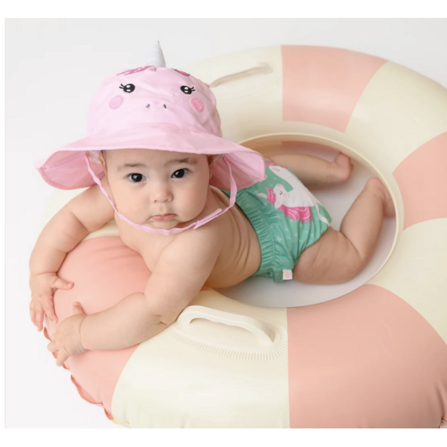 Zoochini Unity Unicorn Baby-Toddler Knit Swim Diaper, 2 Piece Set