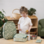 SoYoung Dino Scales Raw Linen Toddler Backpack