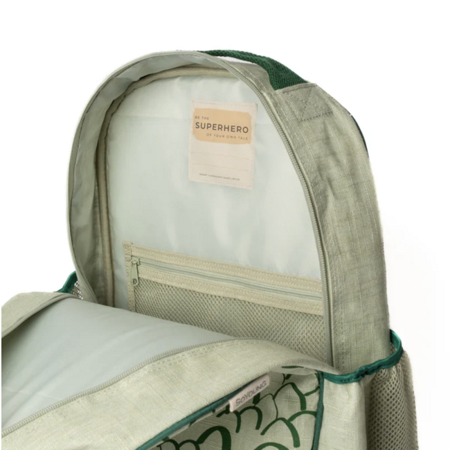 SoYoung Dino Scales Raw Linen Toddler Backpack