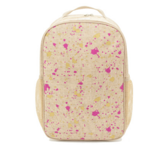SoYoung Splatter Raw Linen Toddler Backpack