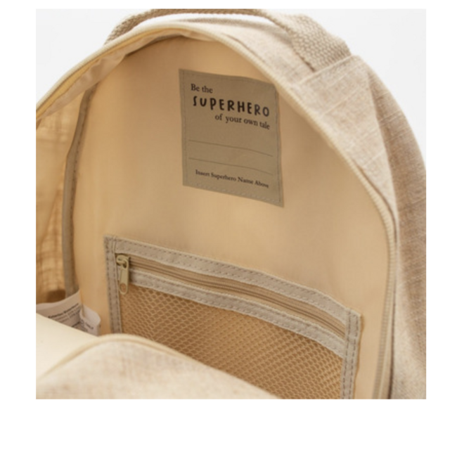 SoYoung Splatter Raw Linen Toddler Backpack