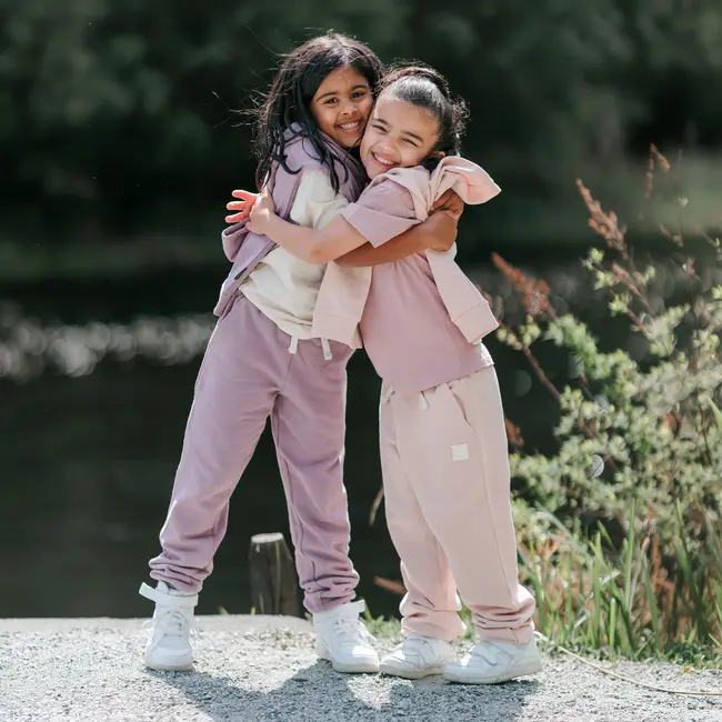 KID.ORCA Pale Rose Organic French Terry Kid Sweatpant