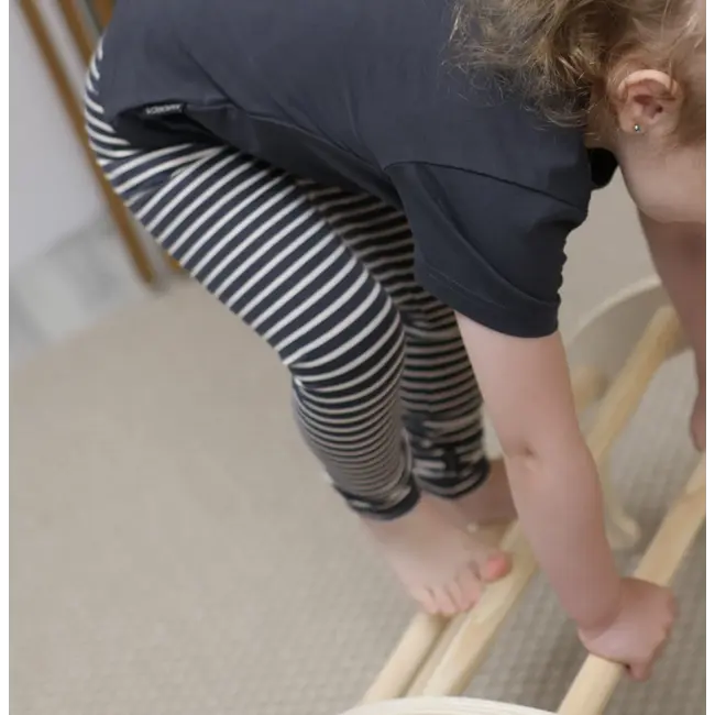 KID.ORCA Stripe/Lava Organic Cotton Leggings