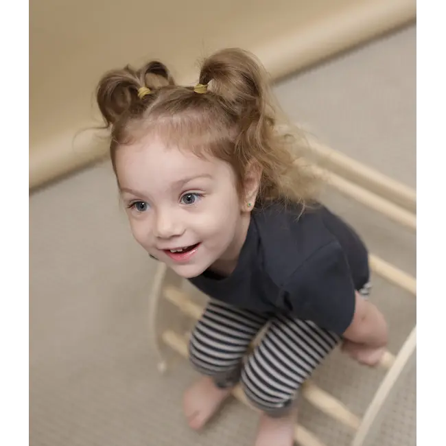 KID.ORCA Stripe/Lava Organic Cotton Leggings