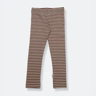 KID.ORCA Stripe/Mocha Organic Cotton Leggings