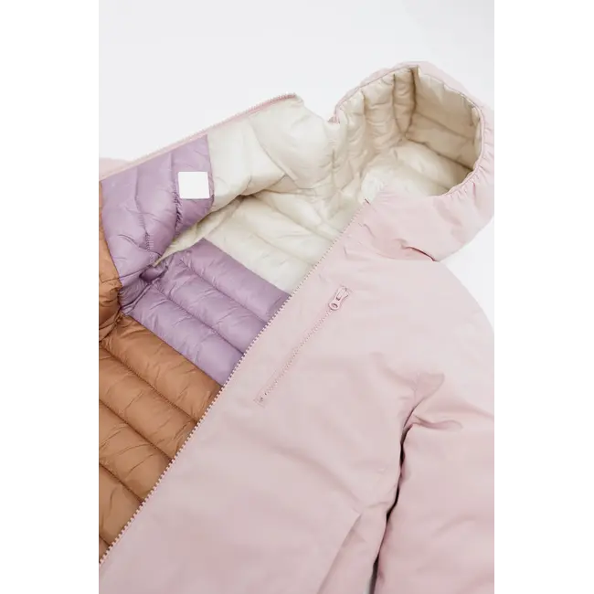 KID.ORCA Dusty Rose Reversible Puffer/Porteau Jacket