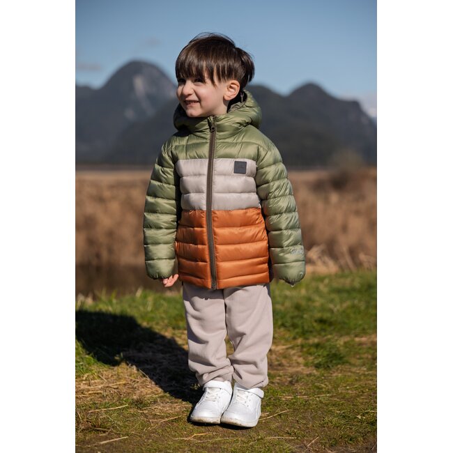KID.ORCA Dusty Olive Reversible Puffer/Porteau Jacket