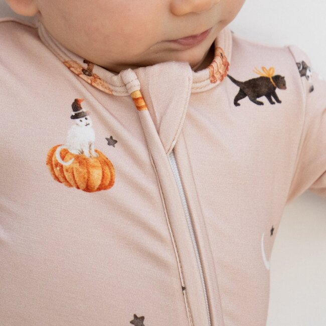 Belan.J Witch Cats Footed Zipper Sleeper