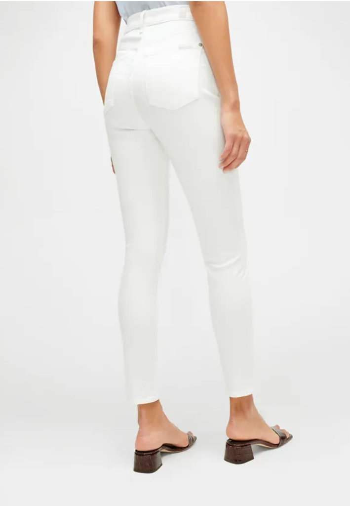 7FMK Slim Illusion High Waist Ankle Skinny in Luxe White
